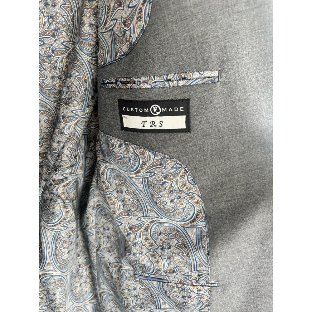 Joseph Abboud Mens 50R Gray Wool Sport Coat Blazer Jacket Classic Office - Picture 4 of 10